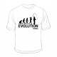 Bavlněné tričko s rybářským potiskem Evoluce fishing